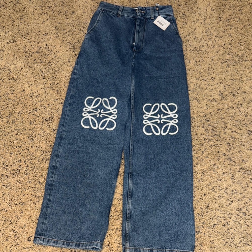 Loewe Stylish Blue Embroidered Women's Jeans